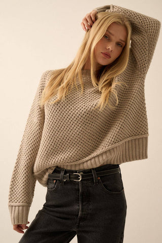 Chunky Knit Sweater - Wedges And Wide Legs Boutique