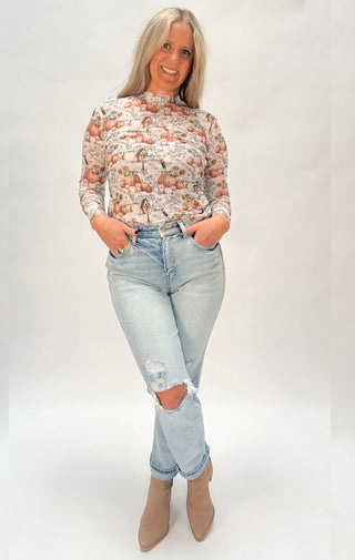 Distressed High Rise Straight Denim Jean - Wedges And Wide Legs Boutique