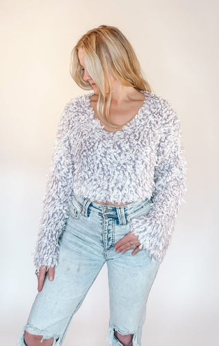 Dreamweaver Fuzzy Sweater - Wedges And Wide Legs Boutique