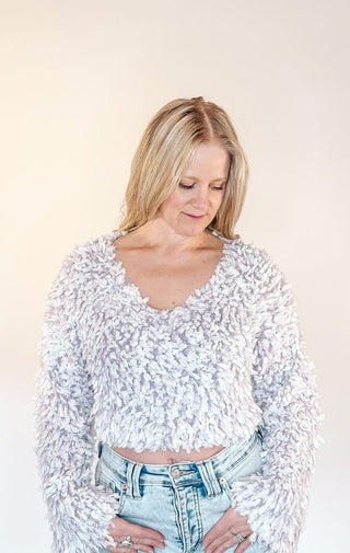 Dreamweaver Fuzzy Sweater - Wedges And Wide Legs Boutique