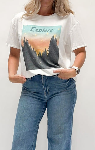 Explore Tee - Wedges And Wide Legs Boutique