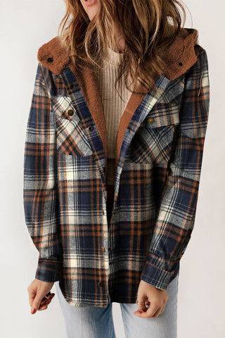 Plaid & Plush Sherpa Shacket - Wedges And Wide Legs Boutique