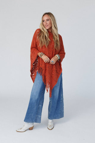 Sea Beyond Lace Poncho - Wedges And Wide Legs Boutique