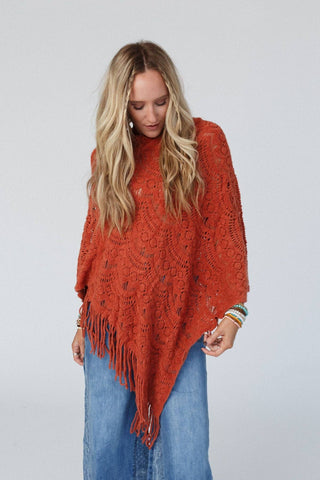 Sea Beyond Lace Poncho - Wedges And Wide Legs Boutique