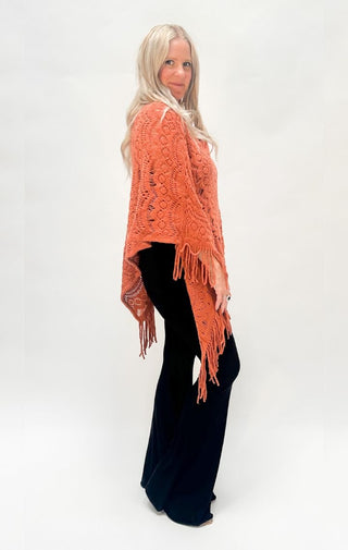 Sea Beyond Lace Poncho - Wedges And Wide Legs Boutique