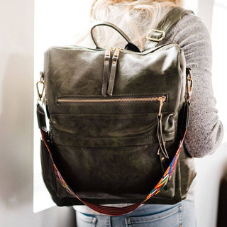 The Convertible Backpack Shoulder Bag Carry All | Black - Wedges And Wide Legs Boutique