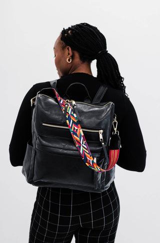 The Convertible Backpack Shoulder Bag Carry All | Black - Wedges And Wide Legs Boutique