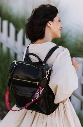 The Convertible Backpack Shoulder Bag Carry All | Black - Wedges And Wide Legs Boutique