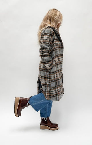 The Plaid Coat - Wedges And Wide Legs Boutique