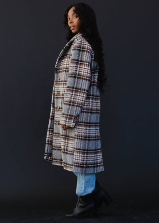 The Plaid Coat - Wedges And Wide Legs Boutique