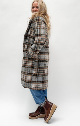 The Plaid Coat - Wedges And Wide Legs Boutique