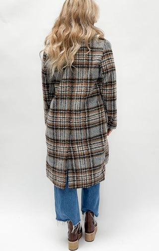 The Plaid Coat - Wedges And Wide Legs Boutique