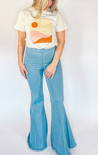 The Signature Flare Pull Up Jeans - Wedges And Wide Legs Boutique