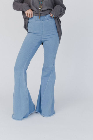 The Signature Flare Pull Up Jeans - Wedges And Wide Legs Boutique