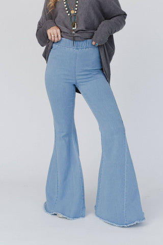 The Signature Flare Pull Up Jeans - Wedges And Wide Legs Boutique