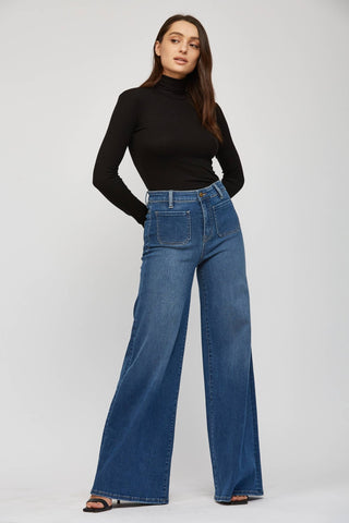 The Stetchy Wide Leg Jeans - Wedges And Wide Legs Boutique