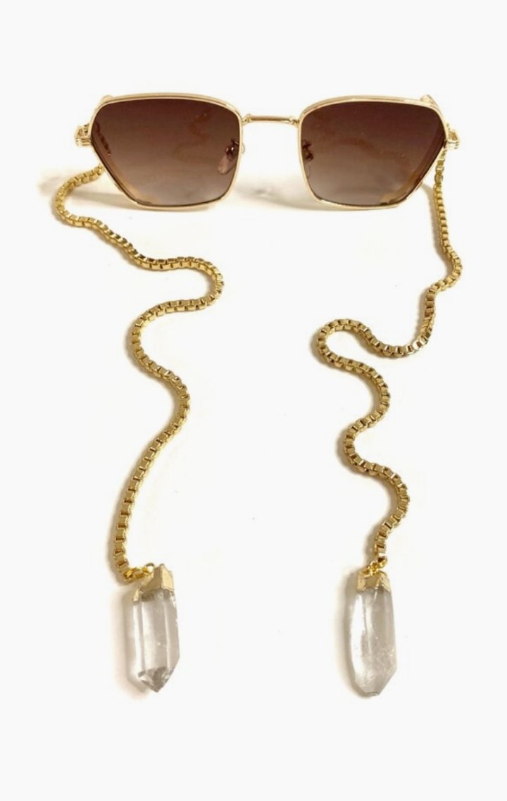 V Shades Fashion Sunglasses with Chain Arm